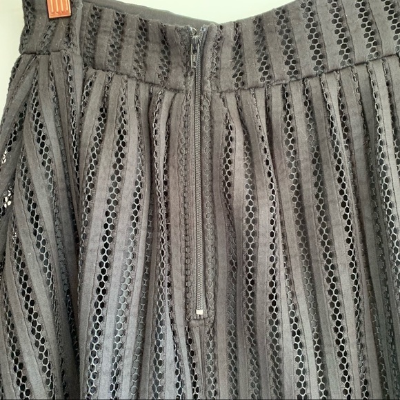 Torrid Mesh Stripe A-Line Midi Skirt Black Size 16 - Picture 5 of 10